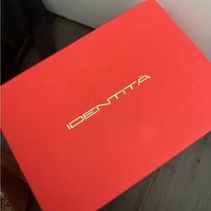 Identità Black Croc Print Heels